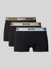 BOSS Regular Fit Trunks mit Baumwollanteil im 3er-Pack Black