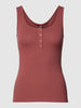 Pieces Tanktop met drukknoopsluiting, model 'KITTE' Roestrood