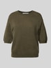 Herzensangelegenheit Strickshirt mit Rundhalsausschnitt Khaki