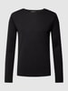 Cinque Gebreide pullover met ribboorden, model 'Vallie' Zwart