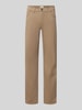Brax Regular fit wijdte broek van katoenmix Beige