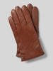 Roeckl Handschuhe aus Leder mit Ziernähten Modell 'Coburg' Cognac