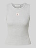 Calvin Klein Jeans Tanktop mit Label-Detail Hellgrau Melange