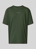 BOSS Green T-Shirt mit Label-Print und Rundhalsausschnitt Dunkelgruen
