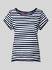 Esprit T-shirt met streepmotief Marineblauw