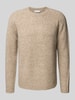 Tiger Of Sweden Gebreide pullover met ribboorden, model 'Adryan' Zand