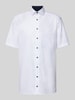 OLYMP Regular Fit Business-Hemd mit logo-Stitching Modell 'Global' Weiss