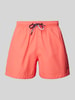 MCNEAL Relaxed Fit Badeshorts mit Logo-Stitching Hellrot