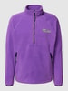 REVIEW Sweatshirt mit Label-Patch Lila