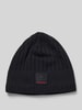 FIRE + ICE Strickmütze aus Schurwoll-Mix Modell 'EASTAN' Black