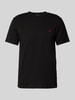 Replay T-shirt met logostitching Zwart