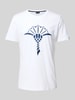 JOOP! Collection T-shirt męski JOOP! Collection;Czysta bawełna;Krój regular fit;Okrągły dekolt z prążkowanego ściągacza;Nadruk z motywem;Długość tyłu w rozmiarze M: 70 cm Biały