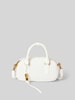 Seidenfelt Handtasche in Flecht-Optik Modell 'KINNA BOWLING BAG' Weiss