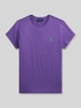 Polo Ralph Lauren Regular Fit T-Shirt aus reiner Baumwolle Lila
