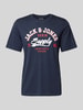 Jack & Jones T-Shirt mit Label-Print Dunkelblau