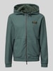EA7 Emporio Armani Regular Fit Sweatjacke mit Logo-Patch Gruen