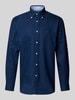 Tommy Hilfiger Regular Fit Freizeithemd aus Baumwoll-Leinen-Mix Marine