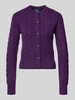 Polo Ralph Lauren Cardigan aus Wolle-Kaschmir-Mix mit Label-Stitching Purple