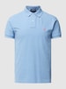 Polo Ralph Lauren Slim fit poloshirt met labelstitching Lichtblauw
