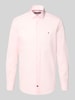 Tommy Hilfiger Tailored Koszula biznesowa o kroju slim fit z kołnierzykiem typu kent Jasnoróżowy