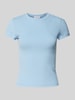 LeGer by Lena Gercke LeGer Studio Kollektion - T-Shirt mit Label-Stitching Hellblau