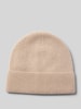 Christian Berg Woman Muts van puur kasjmier in gebreide look Beige