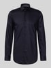 BOSS Slim fit zakelijk overhemd met extra lange mouwen, model 'HANK' Marineblauw