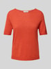 Marc O'Polo Regular fit gebreide pullover van een mix van katoen en linnen Oranje