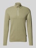 Only & Sons Regular Fit Strickpullover mit Stehkragen Modell 'PHIL' Schilf