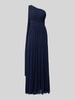 TROYDEN COLLECTION Maxikleid im One-Shoulder-Look mit Taillenband Dunkelblau