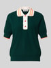 Essentiel Antwerp Relaxed Fit Poloshirt aus Viskose-Mix Modell 'KONTRAST' Dunkelgruen