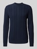 MCNEAL Gebreide pullover met kabelpatroon Donkerblauw