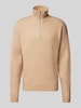 Jack & Jones Troyer mit gerippten Abschlüssen Modell 'OLLIE' Beige