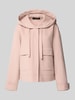 Weekend Max Mara Kurtka o kroju regular fit z kapturem z mieszanki wełny model ‘GARY’ Jasnoróżowy