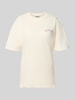REVIEW Oversized Fit T-Shirt aus reiner Baumwolle mit Label-Detail Offwhite