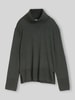 Tom Tailor Rollkragenpullover aus Kaschmir mit Seitenschlitzen Dunkelgruen