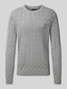 Tommy Hilfiger Regular fit gebreide pullover van zuiver katoen Lichtgrijs