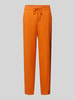 s.Oliver RED LABEL Spodnie materiałowe o kroju tapered fit z tunelem Pomarańczowy
