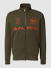 La Martina Sweatjacke mit Label-Stitching Orange