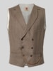 CG – CLUB of GENTS Weste aus Woll-Mix mit Reverskragen Modell 'Mathew' Beige