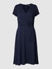 Lauren Ralph Lauren Knielange jurk met V-hals, model 'KARLEE' Marineblauw