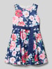 DANAMADE Kleid mit Bindegürtel Marine