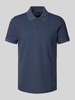 Geox Slim fit poloshirt met structuurmotief Marineblauw