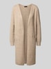 Vero Moda Relaxed fit cardigan met steekzakken, model 'DOFFY' Zand gemêleerd