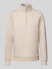 Casual Friday Sweatshirt met opstaande kraag, model 'Sebastian' Beige