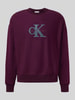 Calvin Klein Jeans Oversized Fit Sweatshirt mit Logo-Stitching Modell 'Premium' Bordeaux