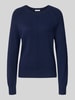 Christian Berg Woman Sweter z dzianiny z prążkowanymi wykończeniami  Ciemnoniebieski