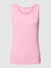 Christian Berg Woman Top met geribde ronde hals Roze