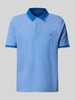 Fynch-Hatton Poloshirt met labelstitching Koningsblauw