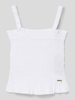 Guess Blousetop met smokdetails Wit